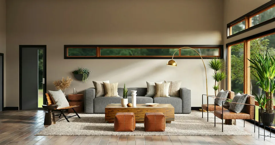 Timber Courtyard House — interior view 2